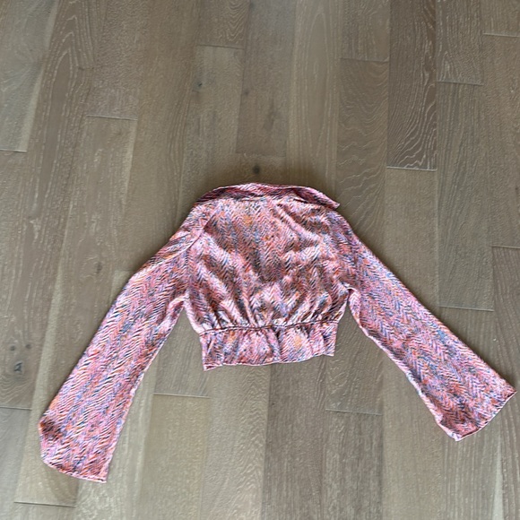 Zara Printed Blouse with Buckle NWOT - Picture 5 of 5